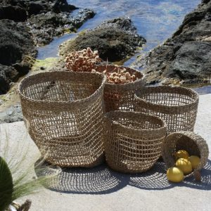Homdwell Handmade Storage Baskets by Seagrass (Set of 5 pcs)