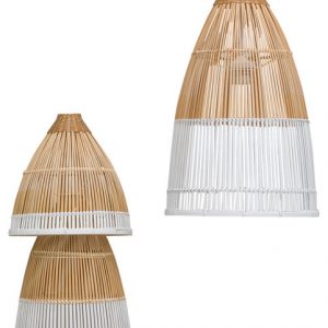 Homdwell Handmade Pendant Fixtures from Bamboo (Set of 3 pcs)