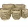 Homdwell Χειροποίητο Καλάθι Αποθήκευσης από Seagrass (40x37)