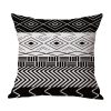 Homdwell Μαξιλαροθήκη Geometric B&W Retro Cotton/Linen (45x45)