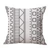 Homdwell Μαξιλαροθήκη Geometric B&W Cotton/Linen (45x45)