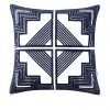 Homdwell Μαξιλαροθήκη Navy 100% Cotton με κέντημα (45x45)