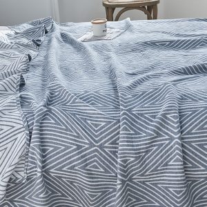 Homdwell Ριχτάρι - Κουβέρτα Grey Triangles 100% Cotton (150x200)
