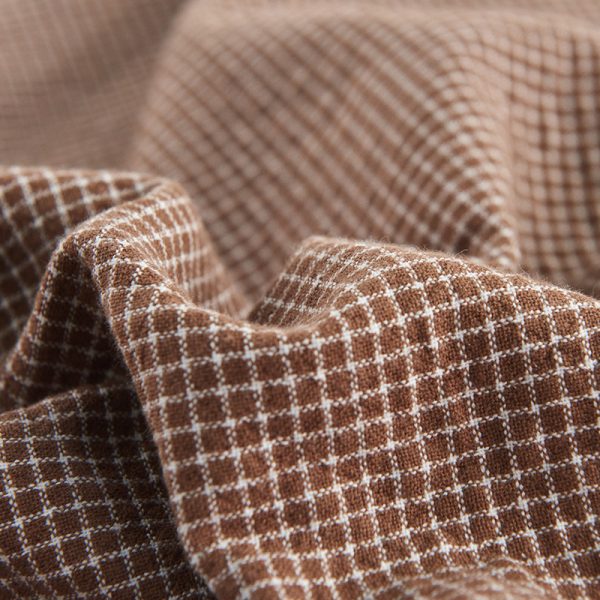 Homdwell Ριχτάρι - Κουβέρτα Brown Lattice 100% Cotton (150x200)