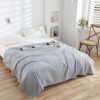 Homdwell Ριχτάρι - Κουβέρτα White/Blue Lattice 100% Cotton (150x200)